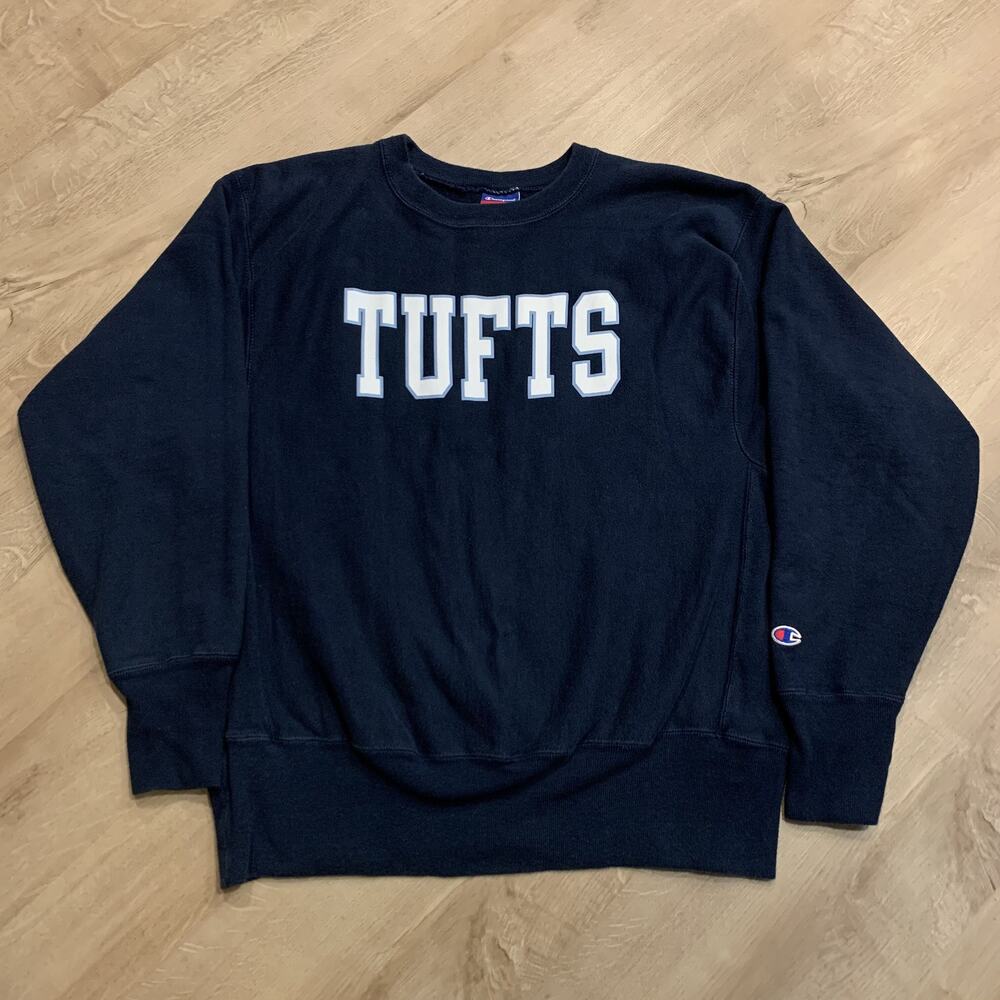 Vintage Y2K Champion Reverse Weave Tufts University Jumbos Sweatshirt Men's L